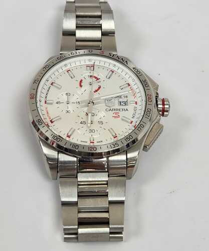 Used Men Watch Brands TaG Huer Silver White     SKU-2147