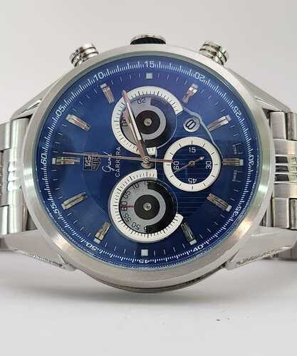 Used Men Watch Brands TaGHuer Gran Carrera Blue Silver   SKU-2122