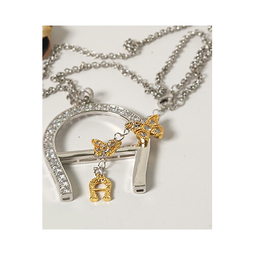 Agner Necklace For Womens & Silver with Gold Small Dimonds            SKU-1991