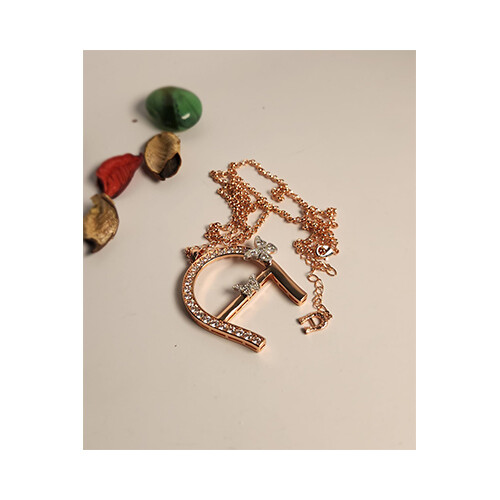 Agner Necklace For Womens & Girls  Rose Gold with Small Dimonds            SKU-1990