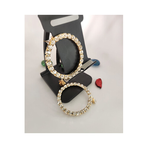 Luxury Rhinestones Charm Hoop Earrings Women           SKU-1082