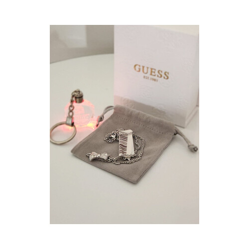 Guess Necklace - Silver Necklace Tie Shape             SKU-86