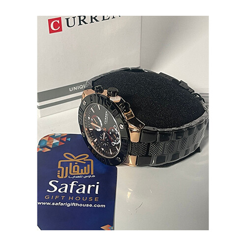 Curren Watch - Steel Black in Gold             SKU-173