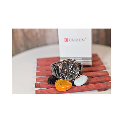 Curren Brand Watch - Steel black in bronze             SKU-175