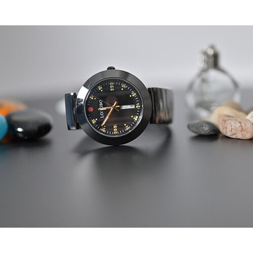 LonBo Brand Watch - Steel in Gold Black             SKU-184