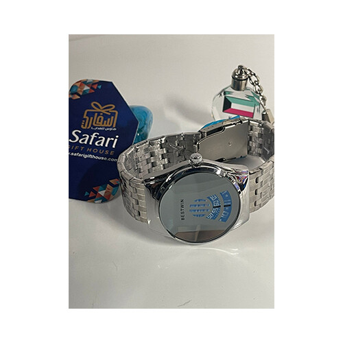 BestWin  Men Watch Silver steel Digital  Iron Man Shape             SKU-215