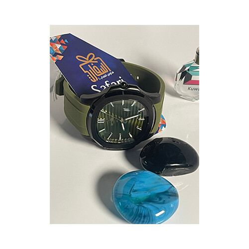 Watch - FITRON  - Brand - For Men Sport Watch Rubber Green inner Green - Border Black  SKU-222