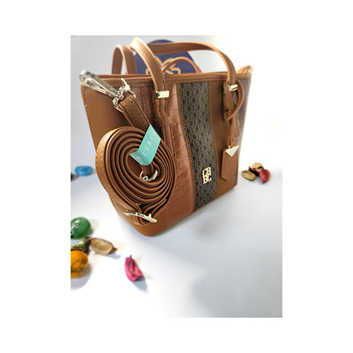 Women HandBag Chrisbella SNake Shamwha  - Brown             SKU-328