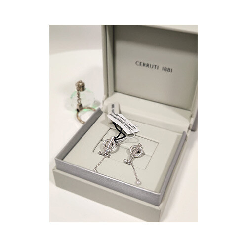 Cerruti 1881 - Ear Ring - Silver Black - Silver             SKU-345
