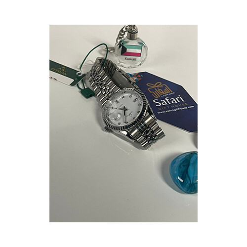 Watch - FITRON  - Brand- for Men - Color - Silver - Inner White (Strap Steel )             SKU-536