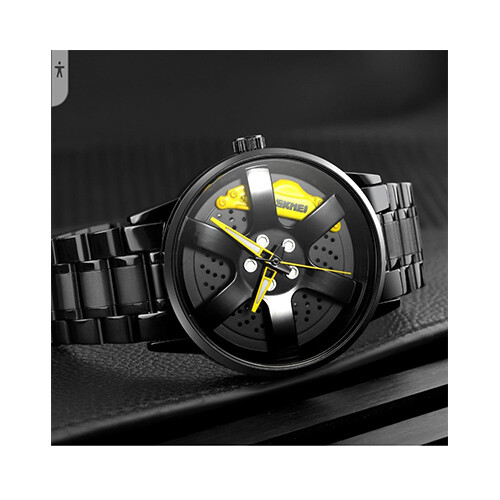 SKMEI Men Watch Black steel in Yellow Die              SKU-2057