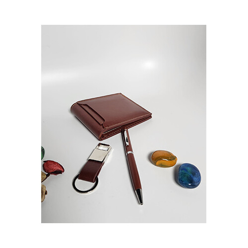 New Arrival Premium For Men - Wallet Pen KeyChain Executive  - Color Brown             SKU-713