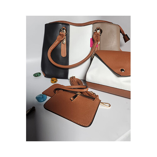 LUOWAN Handbag 4 pcs set (Brown,Black) - Ladies Hand Bag             SKU-1213
