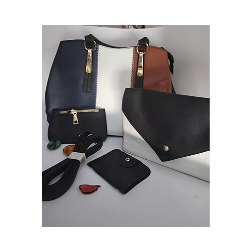 LUOWAN Handbag 4 pcs set (Black, Blue) - Ladies Hand Bag             SKU-1214