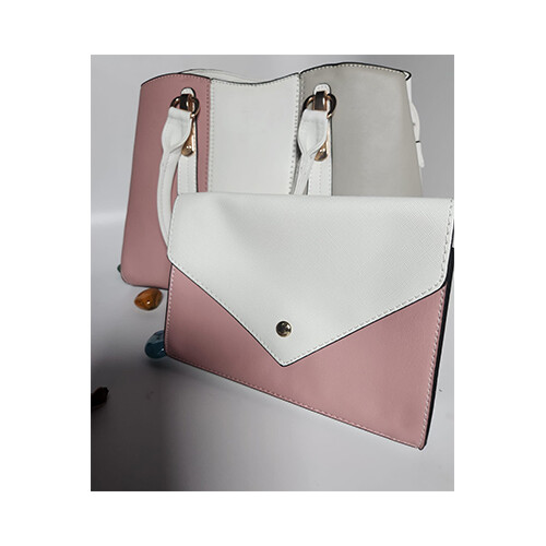 LUOWAN Handbag 4 pcs set (White, Pink) - Ladies Hand Bag             SKU-1215