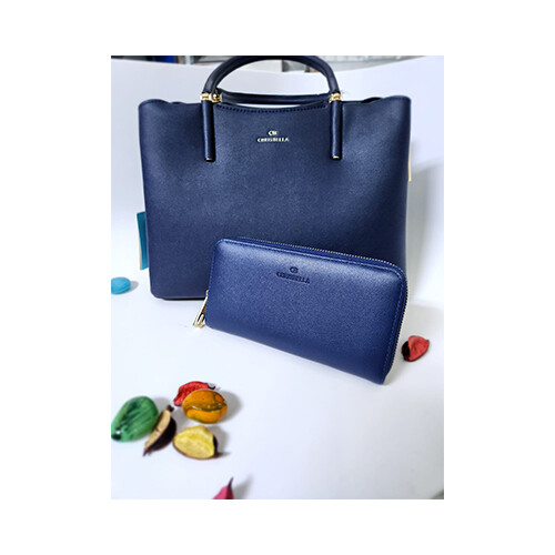 CB Chrisbella- Aopiya Leather Industrial LLC - Navy Color             SKU-1216