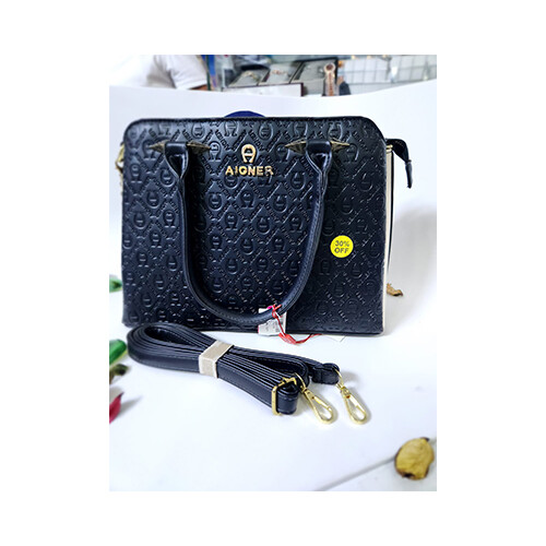Aigner Black Ladies hand Bag             SKU-1217