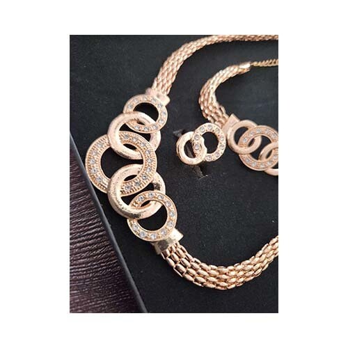 Necklace Set Rose Gold Rings Set             SKU-2022