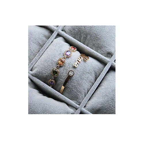 Watch Box Gray Color Set of 12 Watchs with pouch             SKU-1351