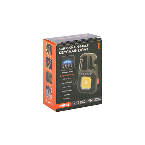 Cob Rechargeable KeyChain Light W5138             SKU-1874