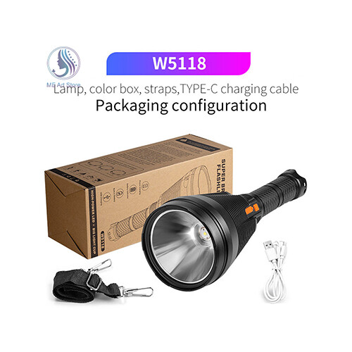 Super Bright Flash Light W5118 with Color Lense Blue Red Green             SKU-1926