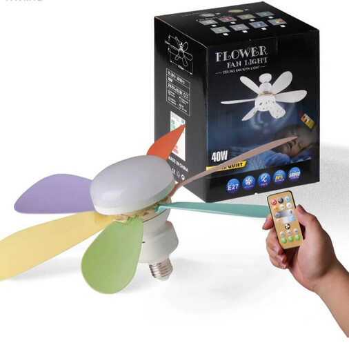Flower fan with light sku-6064
