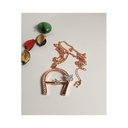 Agner Necklace For Womens & Girls  Rose Gold with Small Dimonds            SKU-1990