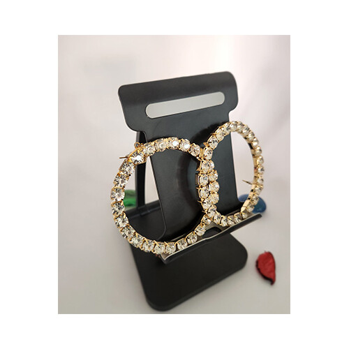 Luxury Rhinestones Charm Hoop Earrings Women           SKU-1082