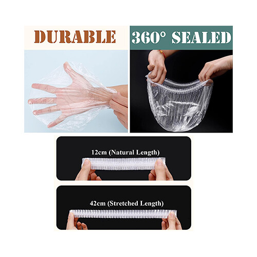 100PCS Reusable Elastic Food Plastic Wrap,             SKU-2014