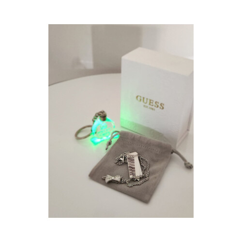 Guess Necklace - Silver Necklace Tie Shape             SKU-86