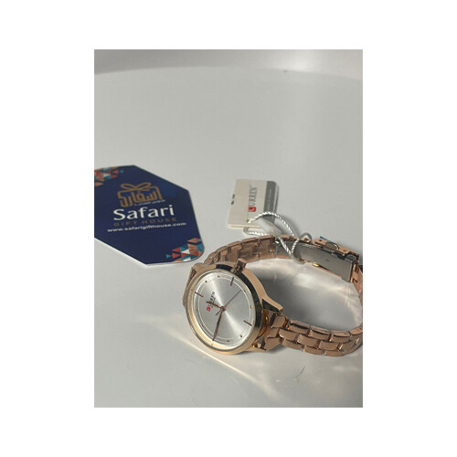 Curren Brand Watch  - Steel bronze in White             SKU-180