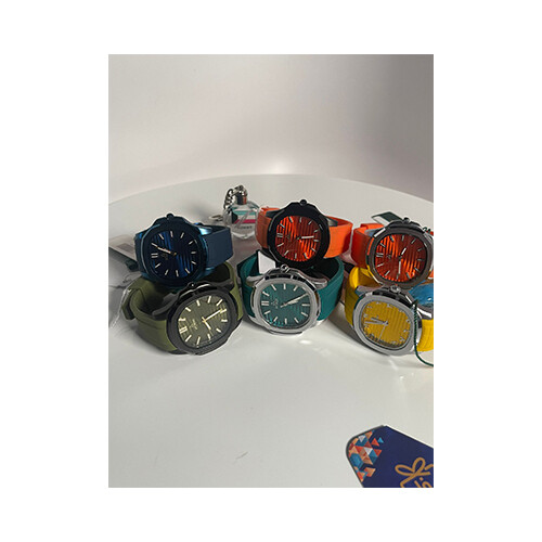 Watch - FITRON  - Brand - For Men Sport Watch Rubber Green inner Green - Border Black  SKU-222