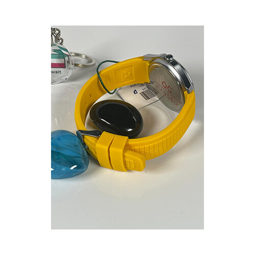 Watch - FITRON  - Brand - For Men Sport Watch Rubber Yellow-in Yellow Border Silver SKU-224