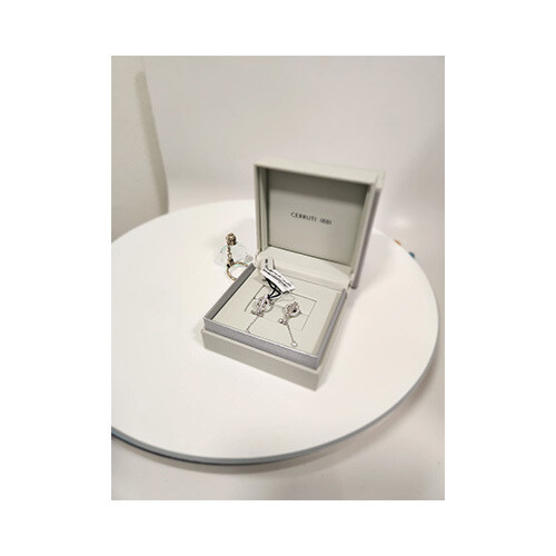 Cerruti 1881 - Ear Ring - Silver Black - Silver             SKU-345