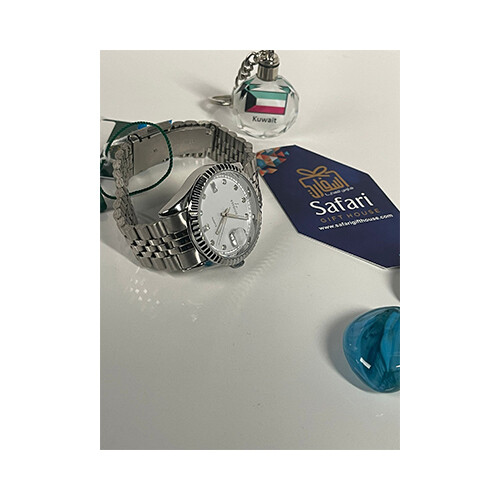 Watch - FITRON  - Brand- for Men - Color - Silver - Inner White (Strap Steel )             SKU-536