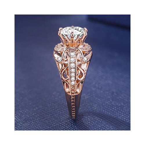Rose Gold Diamond Ring for Womens             SKU-2084