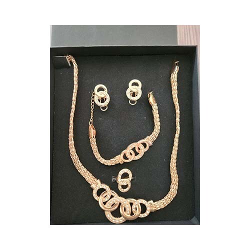 Necklace Set Rose Gold Rings Set             SKU-2022