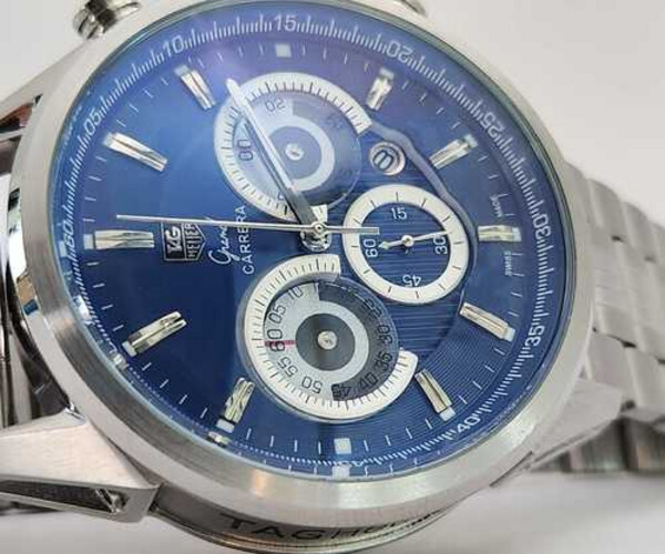 Used Men Watch Brands TaGHuer Gran Carrera Blue Silver   SKU-2122