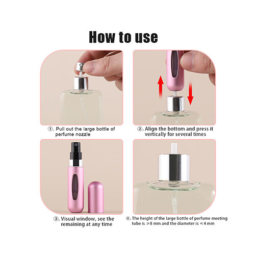 Perfume Spray Bottle Mini Portable Refillable Travel Cosmetic Tool       SKU-2101
