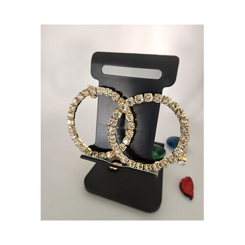 Luxury Rhinestones Charm Hoop Earrings Women           SKU-1082