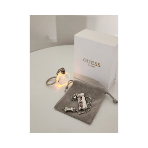 Guess Necklace - Silver Necklace Tie Shape             SKU-86