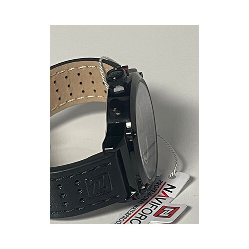 NaviStar Brand Men Watch Leather Black in Red             SKU-187