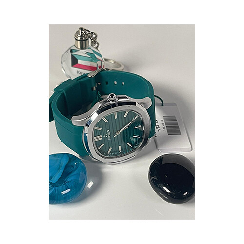 Watch - FITRON  - Brand - For Men Sport Watch Rubber Green inner Green border silver SKU-221