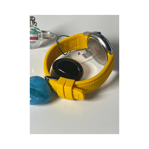Watch - FITRON  - Brand - For Men Sport Watch Rubber Yellow-in Yellow Border Silver SKU-224