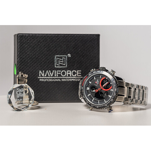 NAVIFORCE - For Men - Color - Black steel in red             SKU-576
