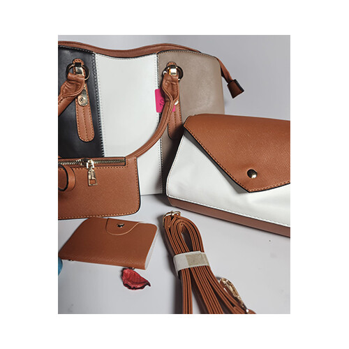 LUOWAN Handbag 4 pcs set (Brown,Black) - Ladies Hand Bag             SKU-1213