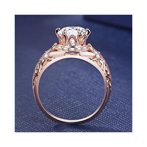 Rose Gold Diamond Ring for Womens             SKU-2084