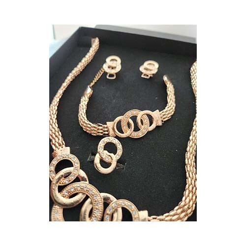 Necklace Set Rose Gold Rings Set             SKU-2022