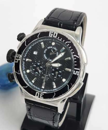 Used Men Watch Brands Black Silver   SKU-2141