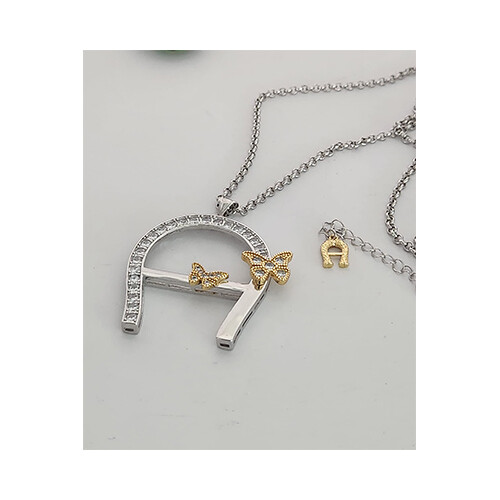 Agner Necklace For Womens & Silver with Gold Small Dimonds            SKU-1991